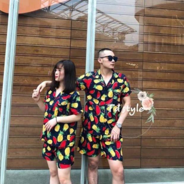 [ Khuyễn mãi ] Bộ Pizama hoa quả - Áo Đi Biển  - Quần áo hoa quả | BigBuy360 - bigbuy360.vn