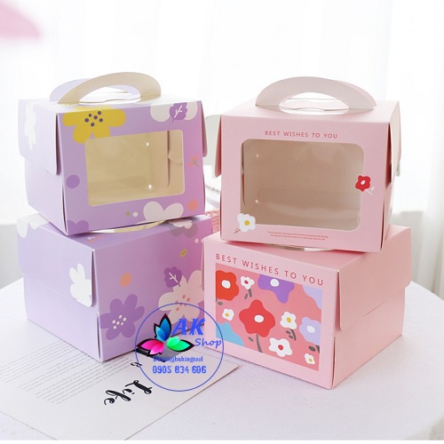 SET 10 HỘP BÁNH KEM SIZE 16CM - CAO 12.5CM