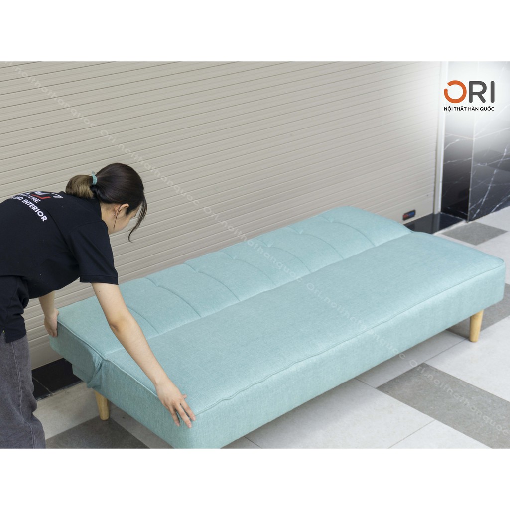 SOFA BED VẢI BỐ MÀU NAVY - SOFA GIƯỜNG NGỦ HÀN QUỐC