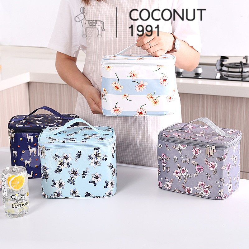 Túi đựng hộp cơm, túi đựng thức ăn giữ nhiệt cao cấp vải Oxford chống thấm size lớn 21x15x17cm