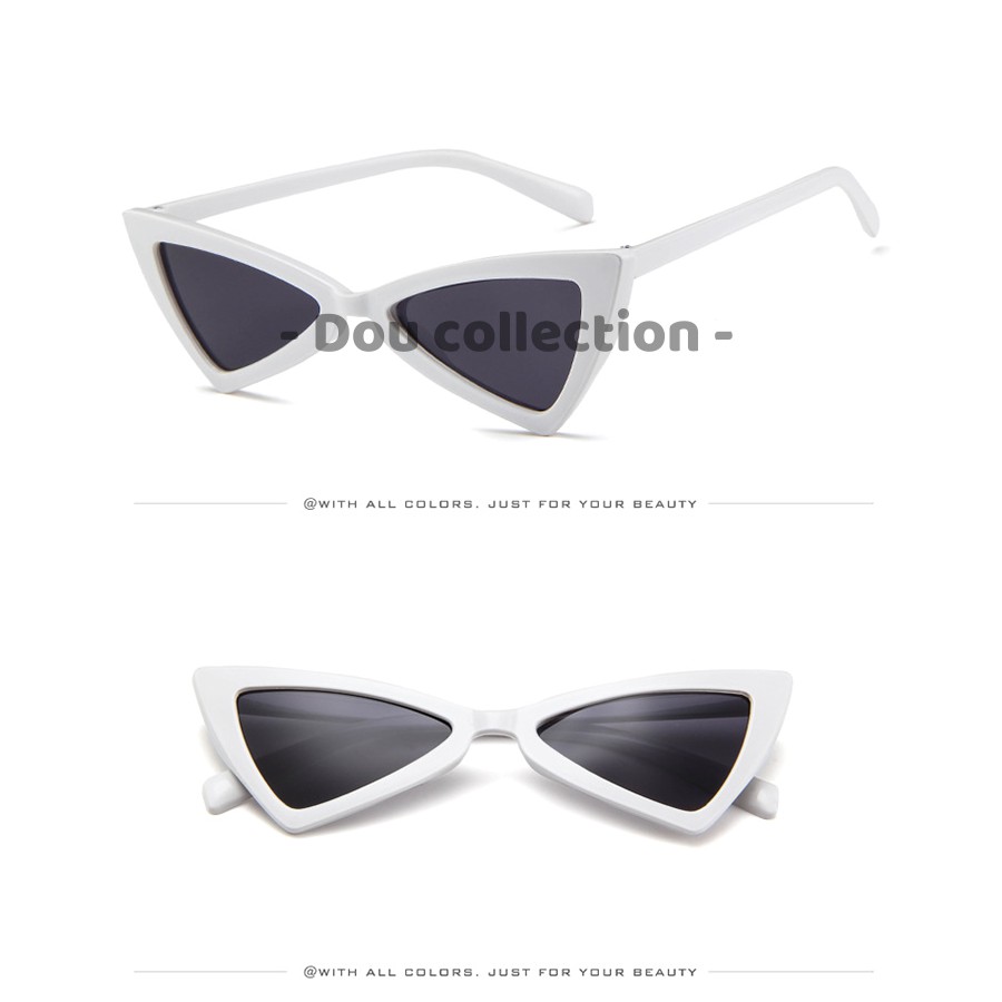 [Nowship2h] Kính Mát (Kính Râm) Cao Cấp Mắt Mèo Hình Nơ Retro Gọng Nhựa Phong Cách Châu Âu &amp; Mỹ - Carl Fitow - Mã MK020