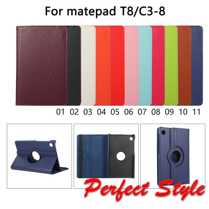 Bao da xoay 360 Huawei MatePad T8 8.0 KOB2-L09 KOB2-W09 / Huawei Matepad T8 / C3-8 2020