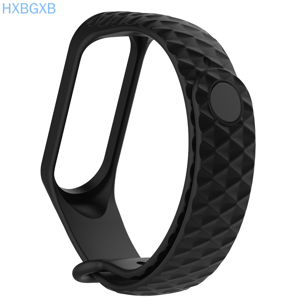 Dây Đeo Silicon Thay Thế Màu Trơn Cho Xiaomi Mi Band 4 3