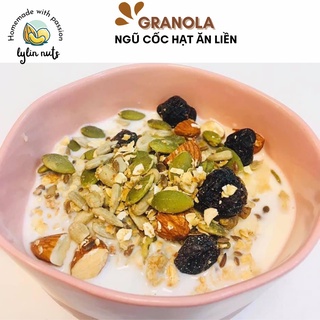Ngũ cốc ăn kiêng Granola 500gr vị Quế Mật Ong, Granola không đường, nhiều hạt dinh dưỡng, giảm cân by Lylin Nuts&More