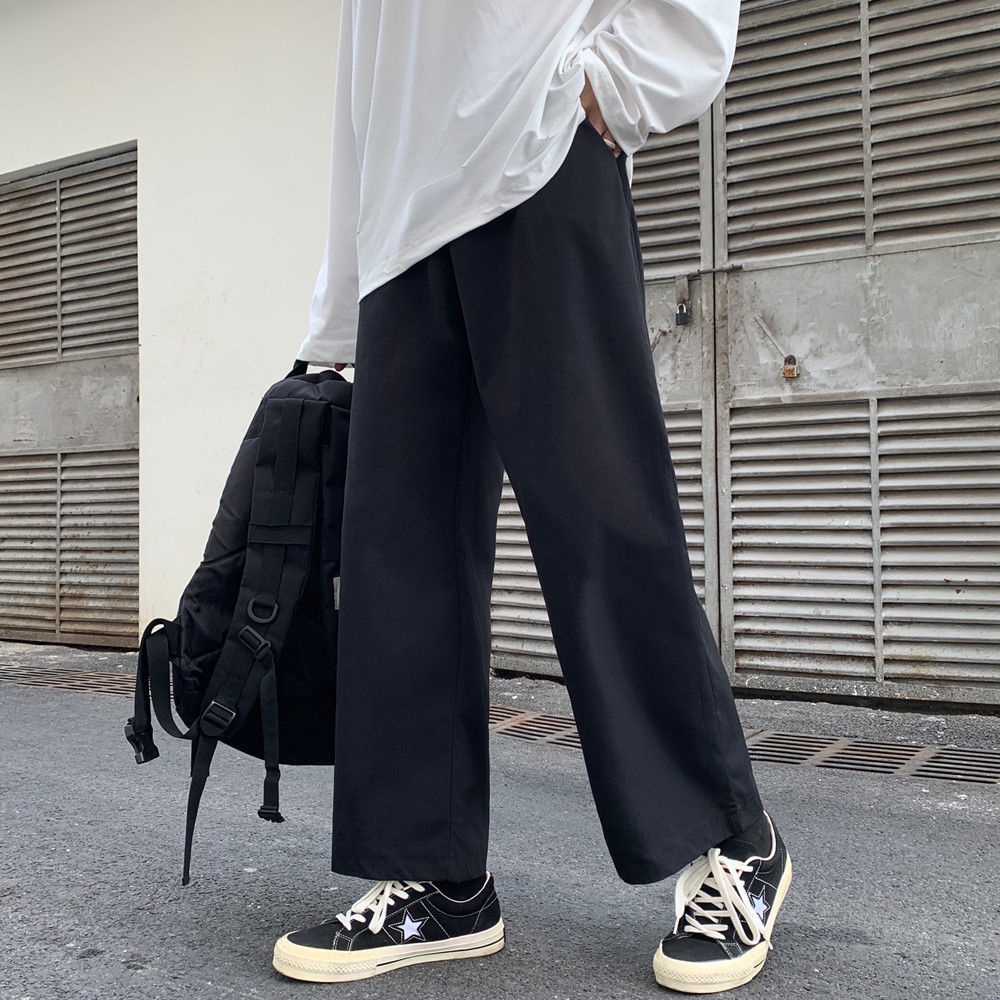 Quần Dài Ống Rộng Thời Trang Cá Tính 197000Áo Thun Dáng Rộng Phong Cách Retro Harajuku Cá Tính Cho Nam Nữ