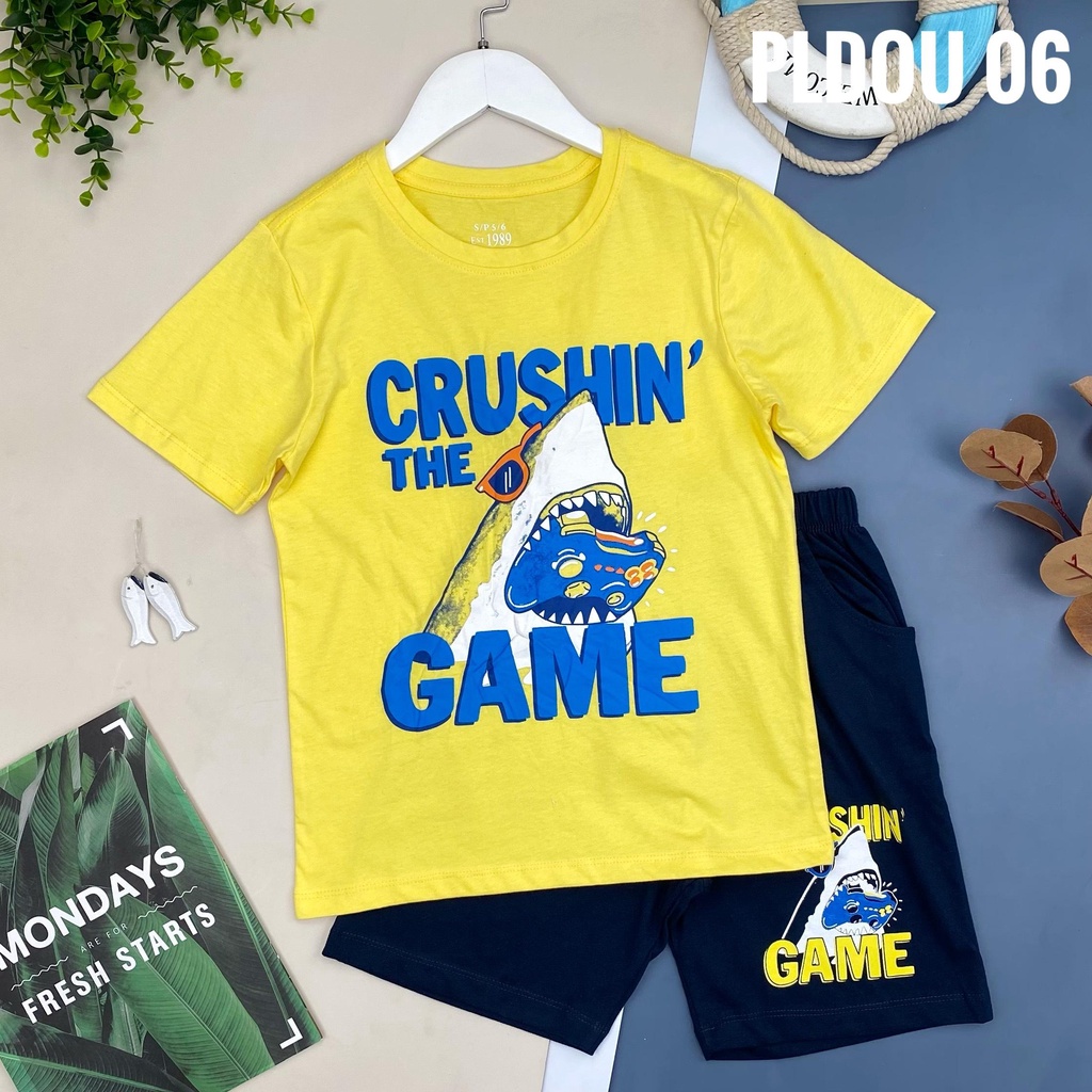 🚨🚨 GIÁ TỐT 👦🏻 Bộ thun cotton bé trai vải dư Place size 5/6-13/14T. Chất mềm, đẹp, mát . [A5]