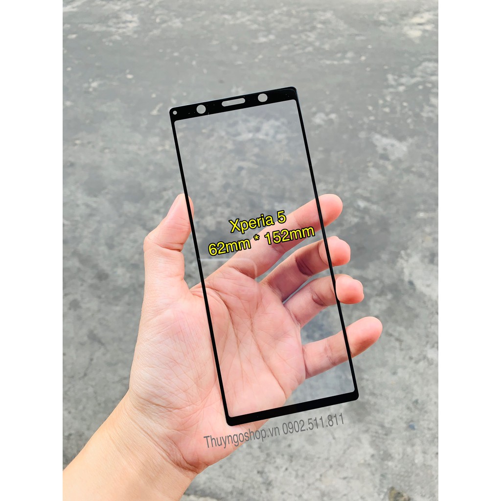 Kính cường lực full màn hình Sony Xperia 1 Mark II / Xperia 1 / Xperia 5 / Xperia 5 II - Keo 100% toàn màn hình