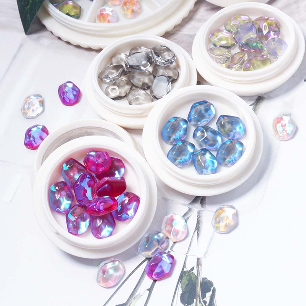 Vật Trang Trí Móng Tay Nghệ Thuật Hình Khối Nước Đá Đặc Biệt Nhiều Màu Sắc