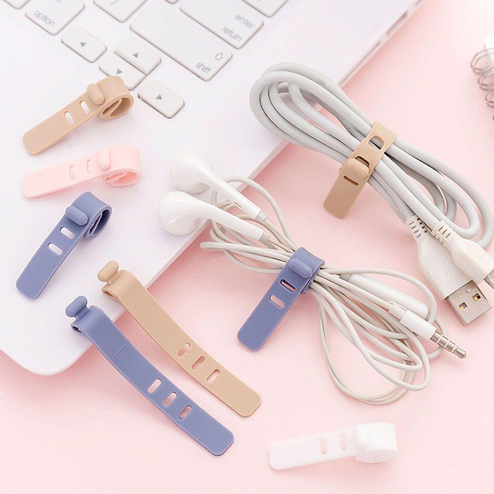 Dụng Cụ Cố Định Dây Cáp Bằng Silicone Linh Hoạt|Giá Đỡ Bảo Vệ Dây Cáp Sạc / Tai Nghe