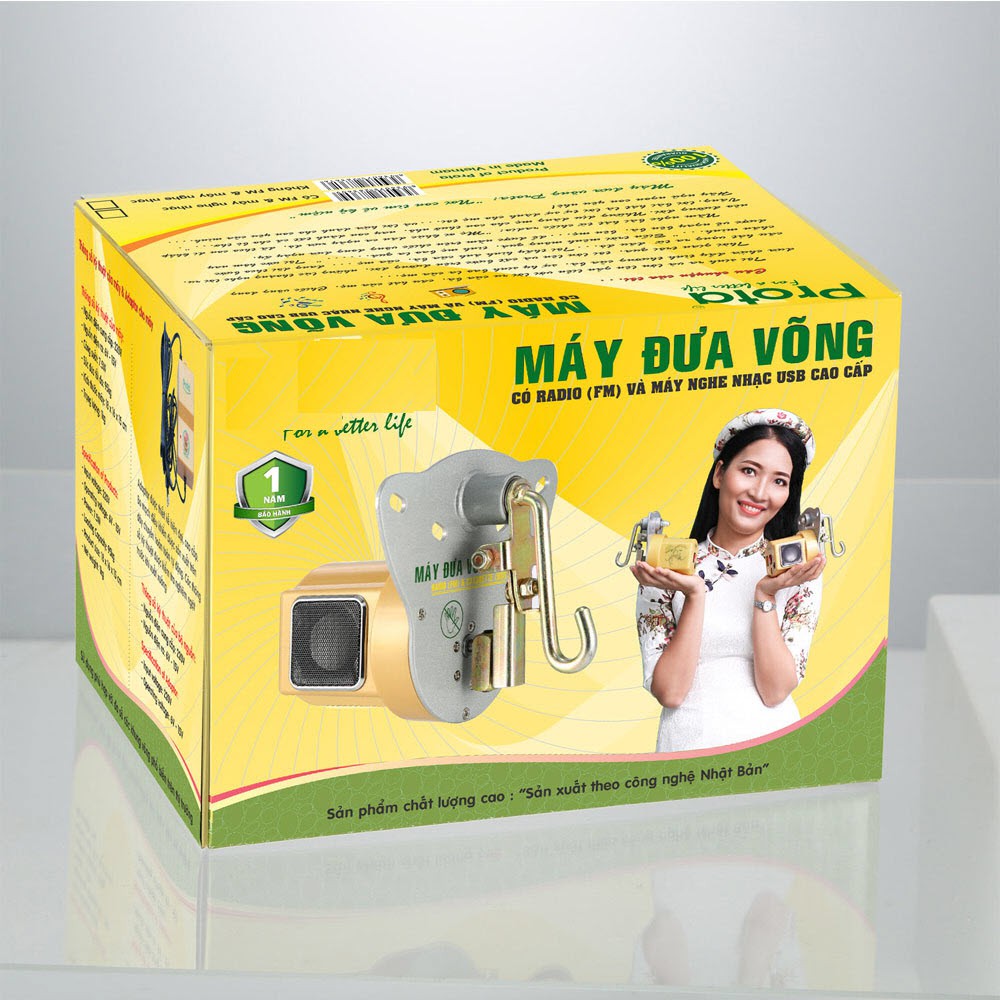 Máy đưa võng có radio FM và máy nghe nhạc USB cao cấp