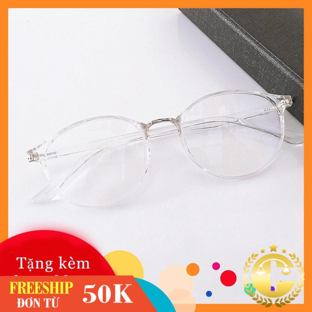 Gọng kính cận tròn cỡ bé 2168 -gọng kính giả cận thời trang nhận cắt mắt cận viễn loạn