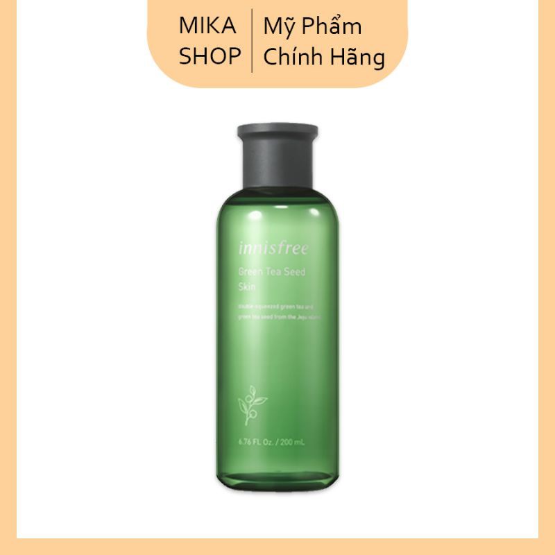 TONER TRÀ XANH INNISFREE 200ML (MẪU Mới)_ tách set tặng kèm mẫu mini