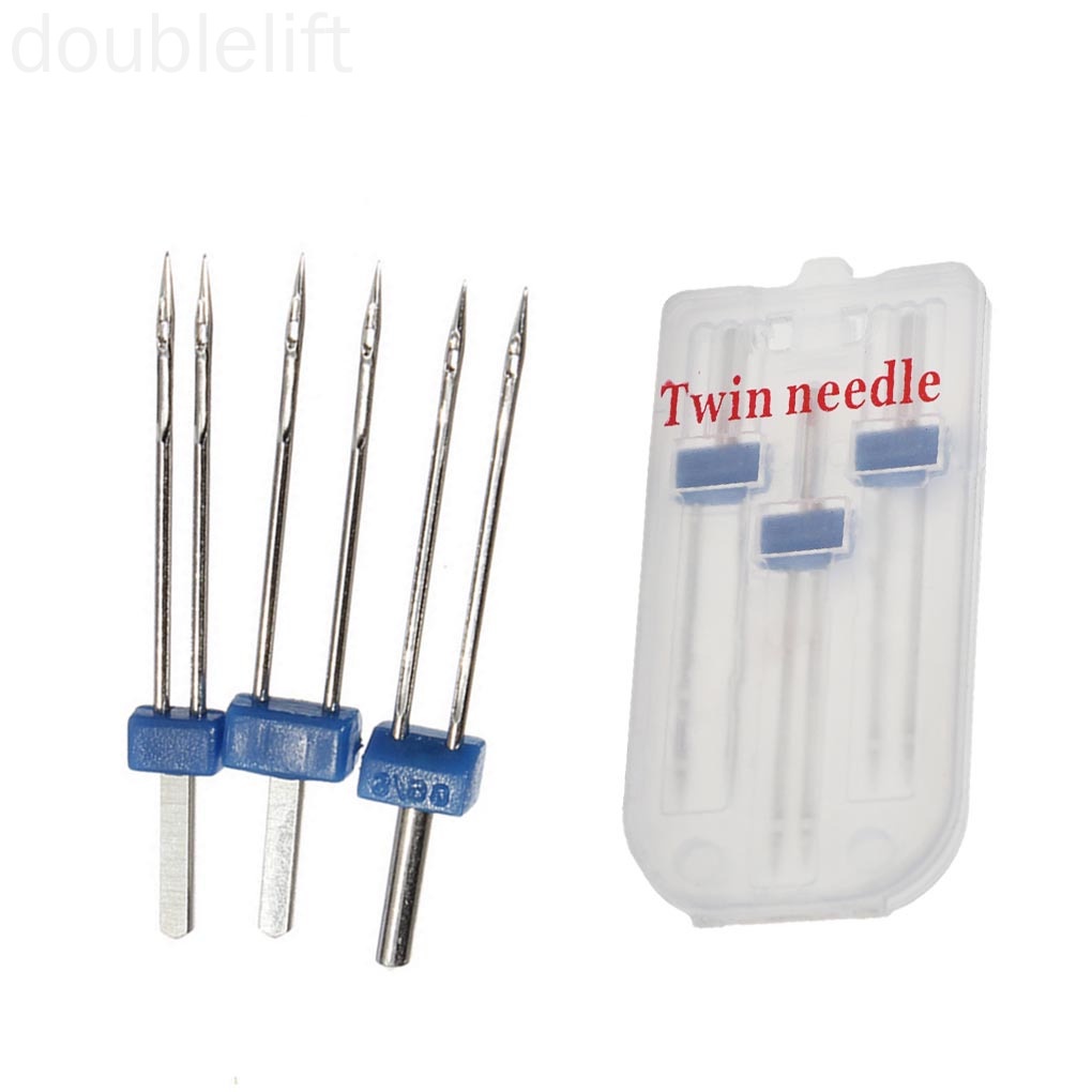 3pcs Twin Stretch Machine Needles Household Sewing Machine Double Needles Pins Heavy Duty DIY Craft Accessories doublelift store