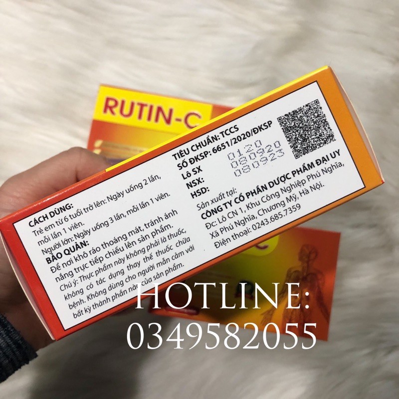 RUTIN C HỘP 30 viên nang mềm - Hỗ trợ điều trị viêm loét miệng, chảy máu cam, xuất huyết dưới da