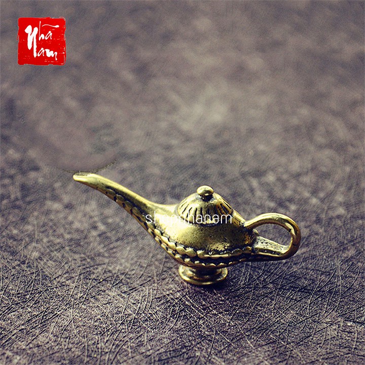Tượng đồng phong thủy thần đèn aladin ấm trà đồng trang trí vật phẩm phong thủy