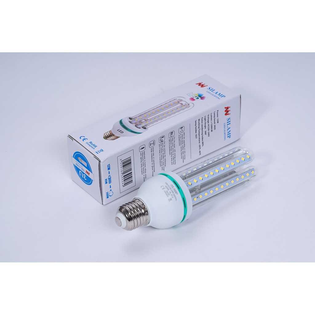 BÓNG ĐÈN LED COMPACT 3U - 4U E27 SIÊU SÁNG TIẾT KIỆM ĐIỆN CHÍNH HÃNG SILAMP