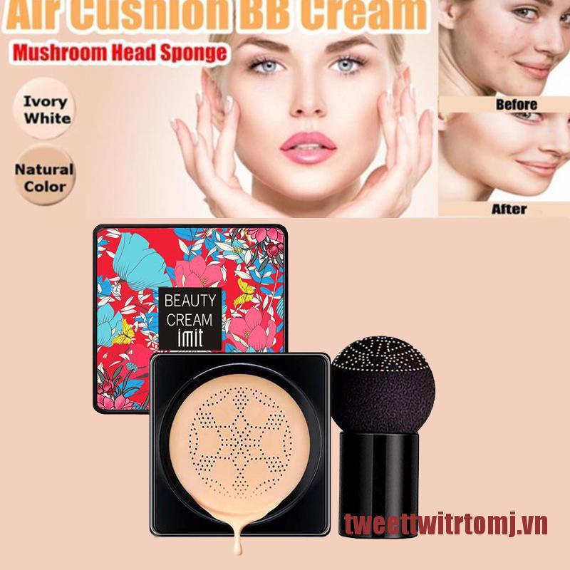 TOMJ Air Cushion Mushroom Head CC Concealer Moisturizing Lady Make up BB Cream