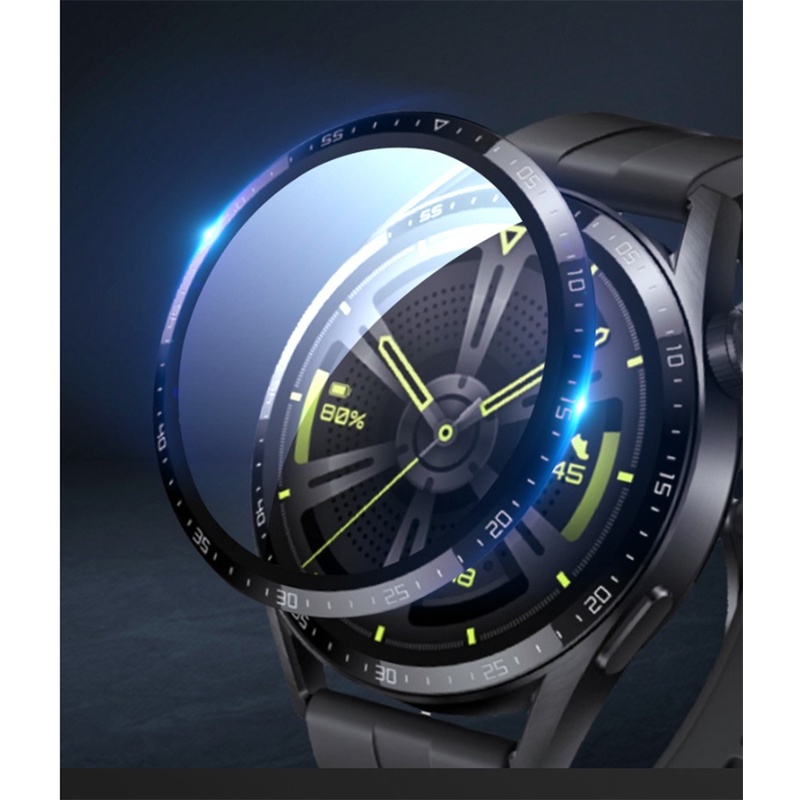 Miếng Dán Bảo Vệ Màn Hình Đồng Hồ Thông Minh Huawei GT3 46mm 3D Bằng Sợi Thủy Tinh Mềm