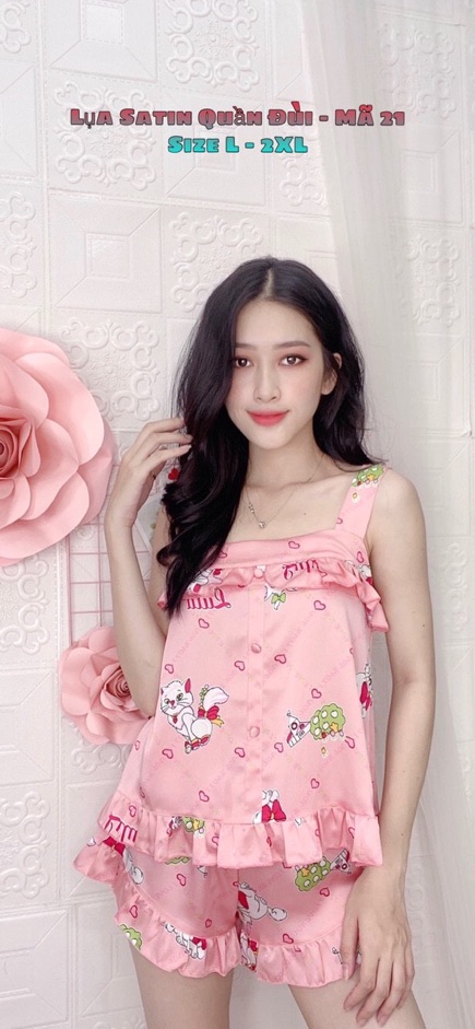 HÀNG CAO CẤP - SET ĐỒ BỘ LỤA SATIN QUẦN ĐÙI | BigBuy360 - bigbuy360.vn