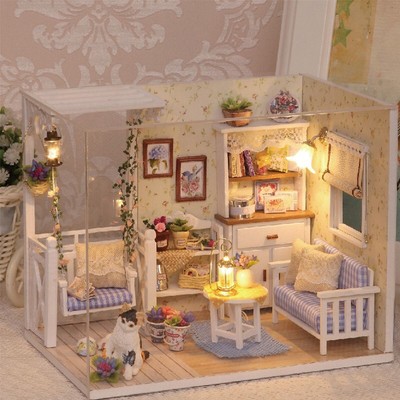 Bộ đồ chơi tự lắp ráp Mô hình Nhà Búp Bê CUTEROOM-Kitten Diary-3013