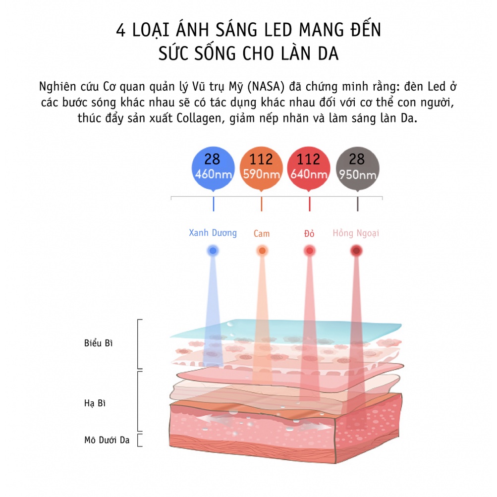 [Hàng nội địa Nhật] Máy chăm sóc da đèn Led Exideal Full