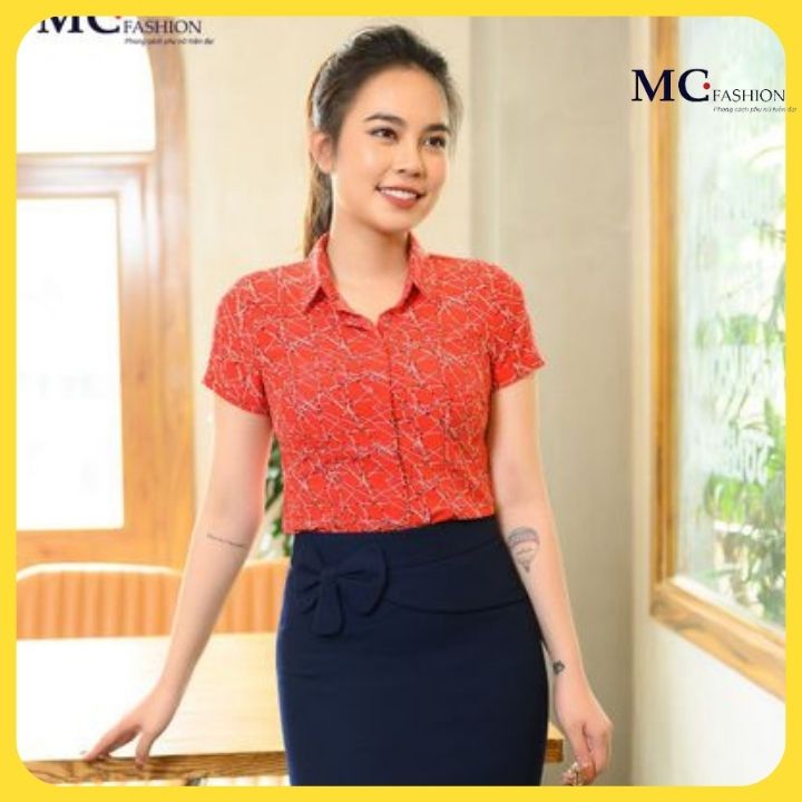 Sơ Mi Công Sở Đẹp Tay Cộc MC Fashion A668 Silk Mát Nhẹ Thấm Hút Mồ Hôi Không Nhăn