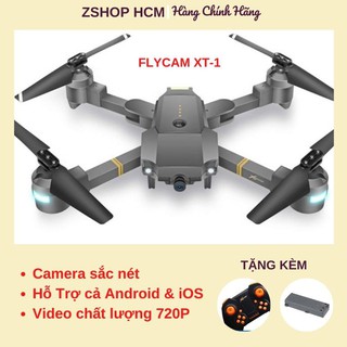Flycam [FREESHIP] Máy Bay Điều Khiển Từ Xa 80m Flycam Mini Chất Lượng Full HD 720P