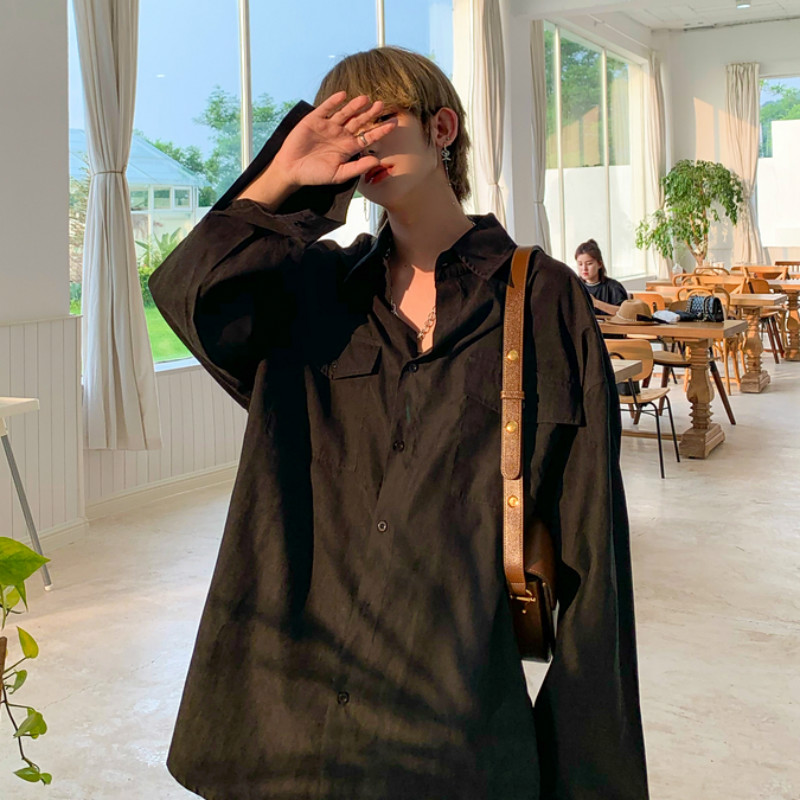 Áo sơ mi tay dài thời trang Hàn Quốc có 5 màu tùy chọn cho nam và nữ