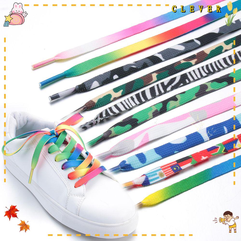 CLEVER Multi-color Gradient Pattern Sports Shoelaces