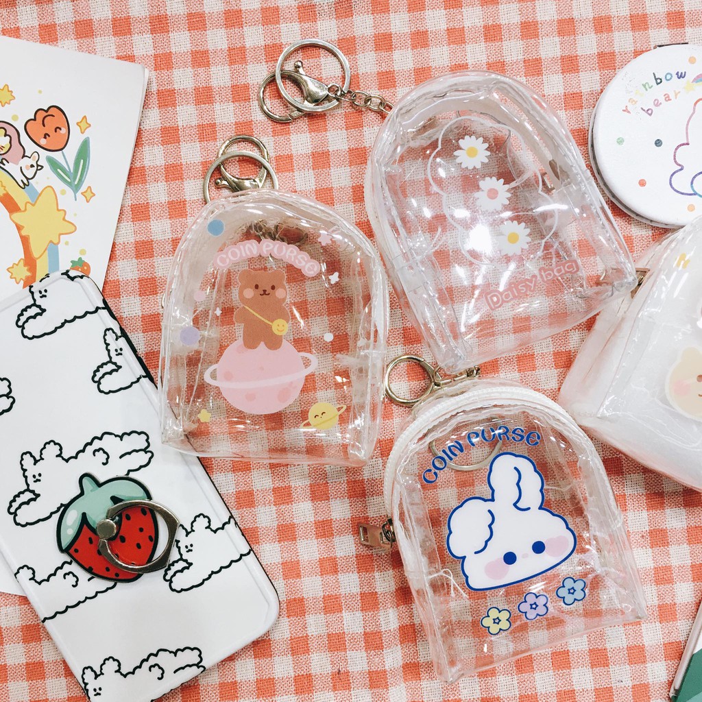 Móc khóa balo trong suốt