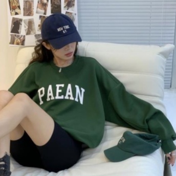 Áo sweater mỏng nhẹ kiểu dáng chui đầu rộng rãi phong cách đường phố retro cổ điển kiểu Mỹ cá tính cho nữ