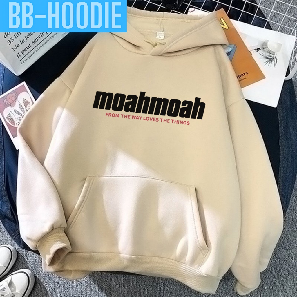 ÁO KHOÁC HOODIE NỈ UNISEX IN MOAH MOAH CỰC ĐẸP THỜI TRANG BB HOODIE