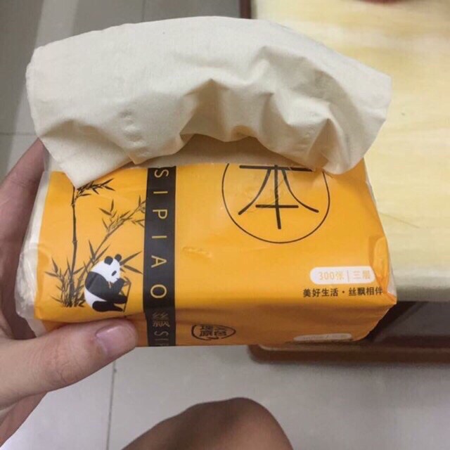 giấy ăn gấu trúc siêu dai ( 300 tờ)