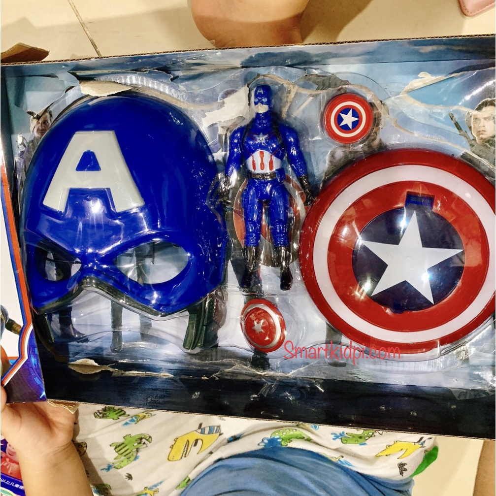 SET Đồ chơi Đội trưởng Mỹ phát sáng, có âm thanh Captain America