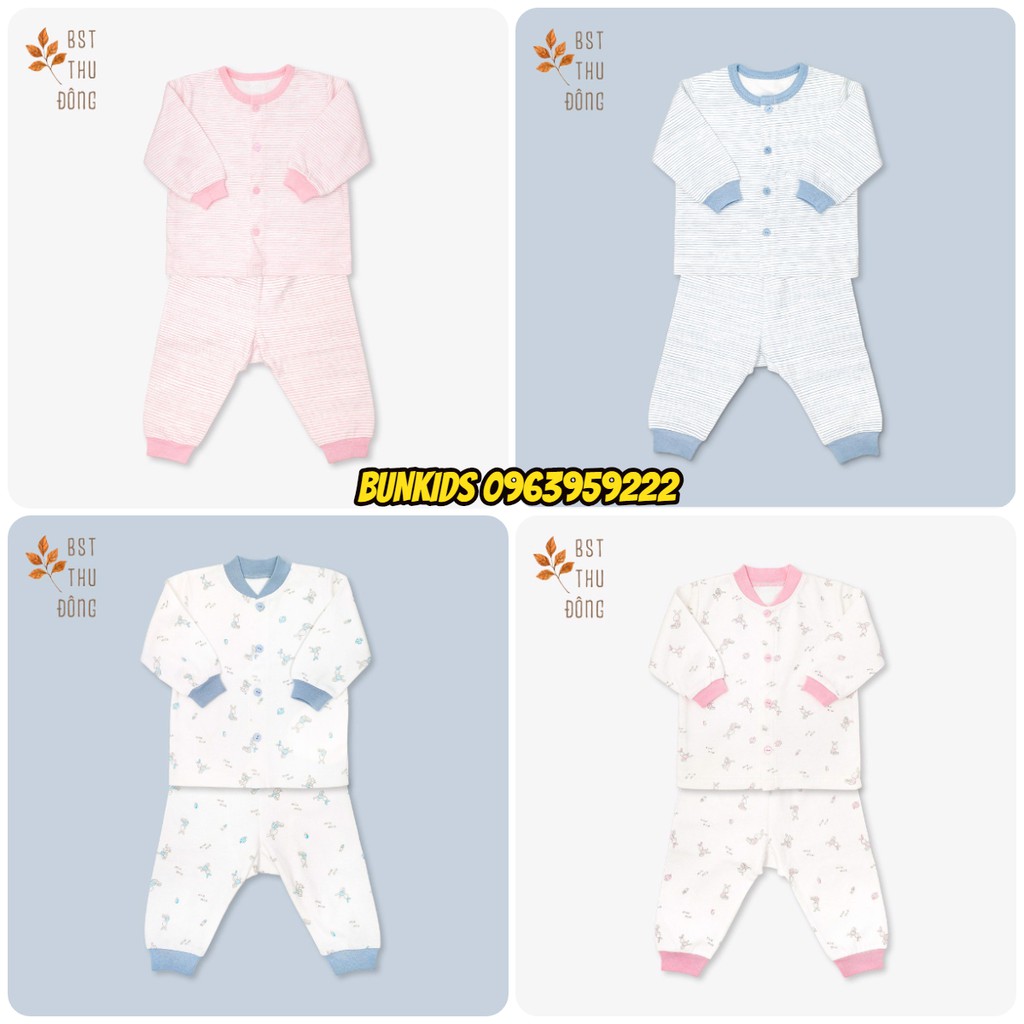 [ MIO THU ĐÔNG ] Bộ cài giữa Miomio sơ sinh cotton dày vừa - Mio