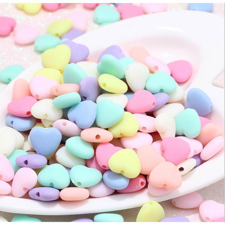 Set 30 hạt nhựa Acrylic 12mm nhiều màu sắc dùng để làm đồ trang sức thủ công