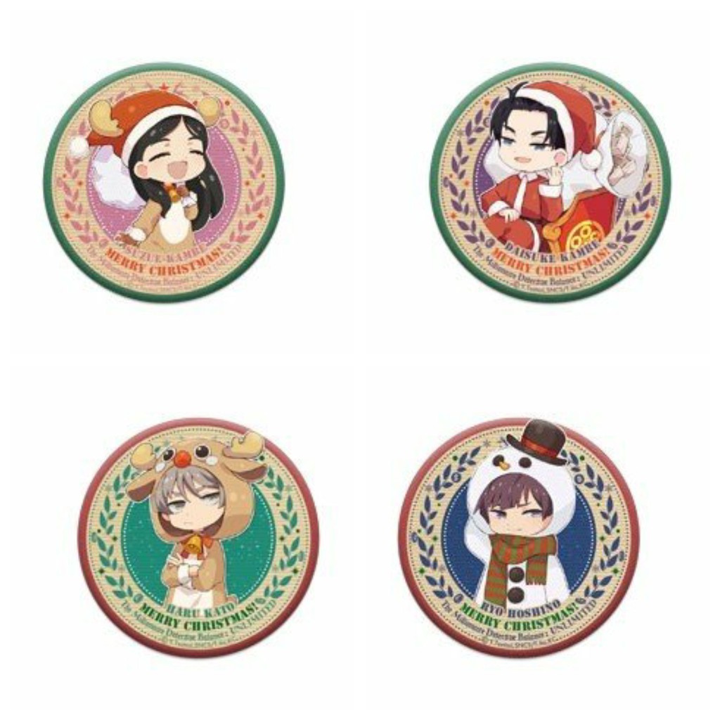 Huy hiệu cài áo IN HÌNH Fugou Keiji Balance:Unlimited Thám tử đại gia anime chibi dễ thương tiện lợi