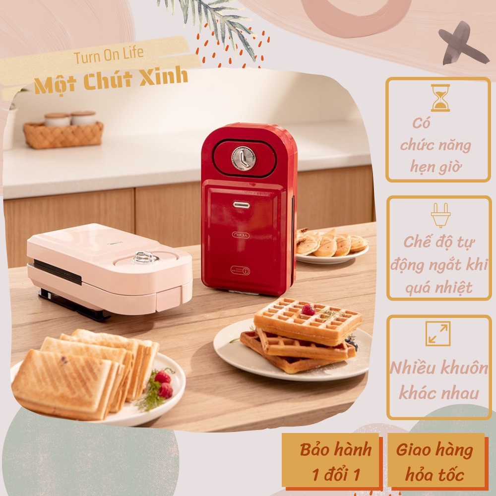 Máy nướng bánh YIDPU mã YD-216S có hẹn giờ kèm sẵn 2 khuân