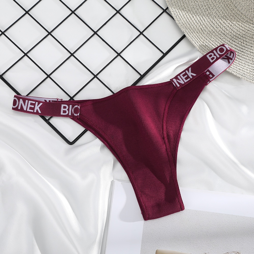 Quần lót LEVAO vải cotton lưng quần in chữ thời trang cho nữ