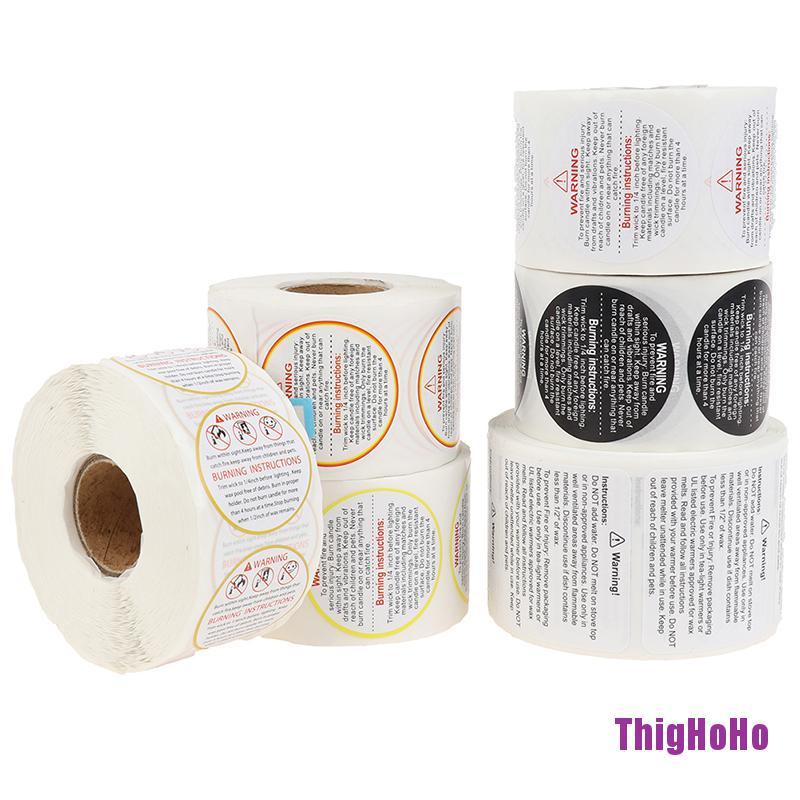 Bộ 500 Nhãn Dán Đánh Dấu Hũ Nến / Đèn Cầy An Toàn Tiện Dụng