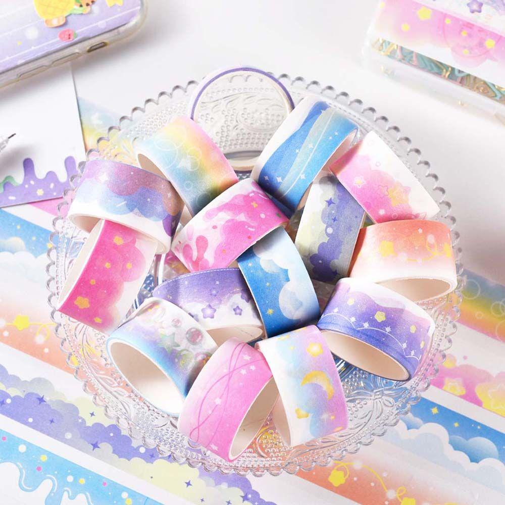 Băng Keo Dán Viền Sổ Nhật Ký Họa Tiết Ngôi Sao Thanh Lịch