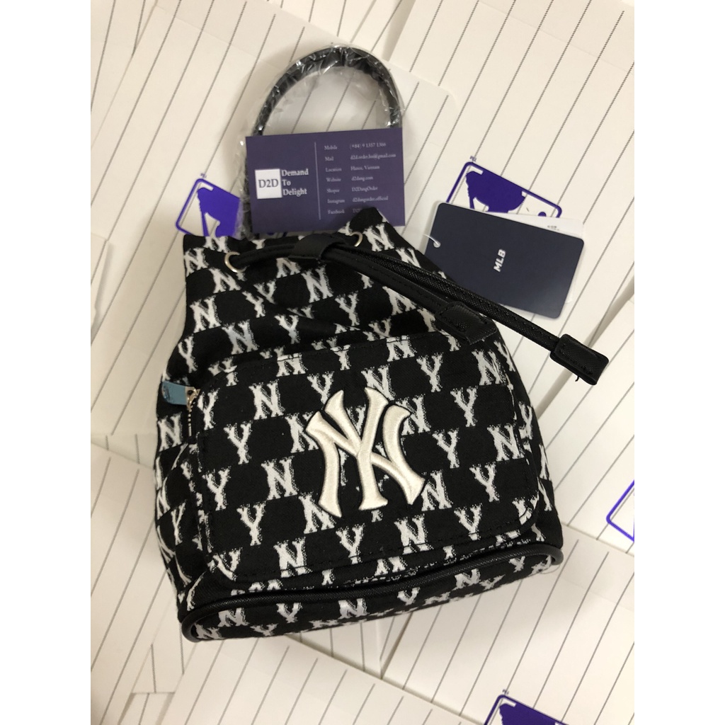 🔥 Túi MLB Bucket Hoạ Tiết Mono NY Y.ankees  🔥