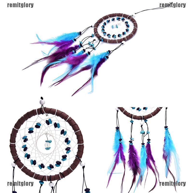Dreamcatcher Đính Hạt Và Lông Vũ Trang Trí Nhà Cửa