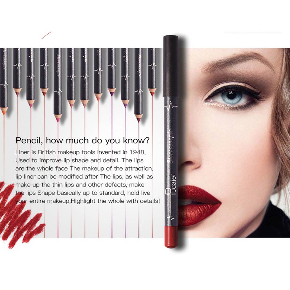 WATTLE Set 12 Chì Kẻ Viền Môi Kháng Nước Và Lâu Trôi Thời Trang Cho Phái Đẹp