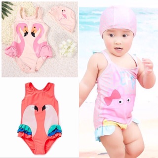 Đồ bơi cao cấp bé gái kèm mũ