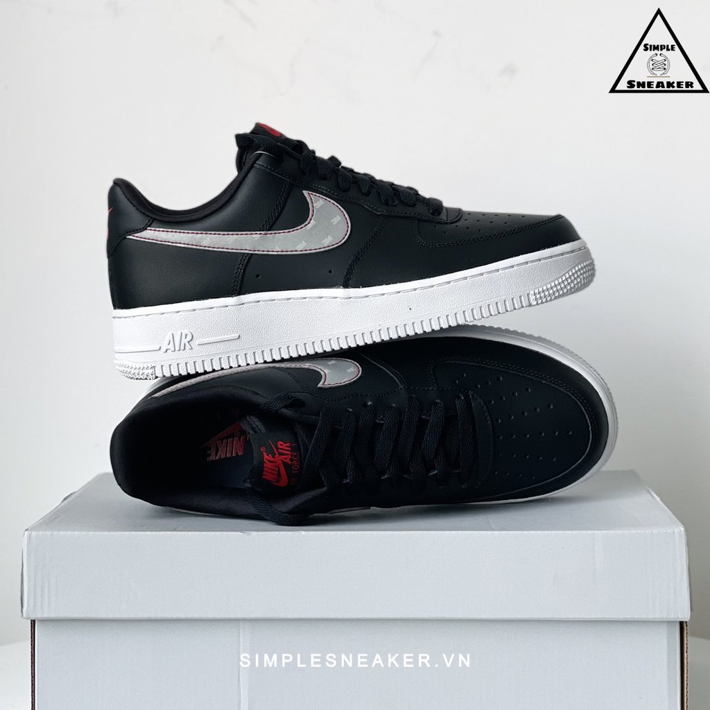 Giày Nike Air Force 1FREESHIPHàng Chính Hãng - Giày Sneaker Nike AF1 Core Black 3M Chuẩn Auth