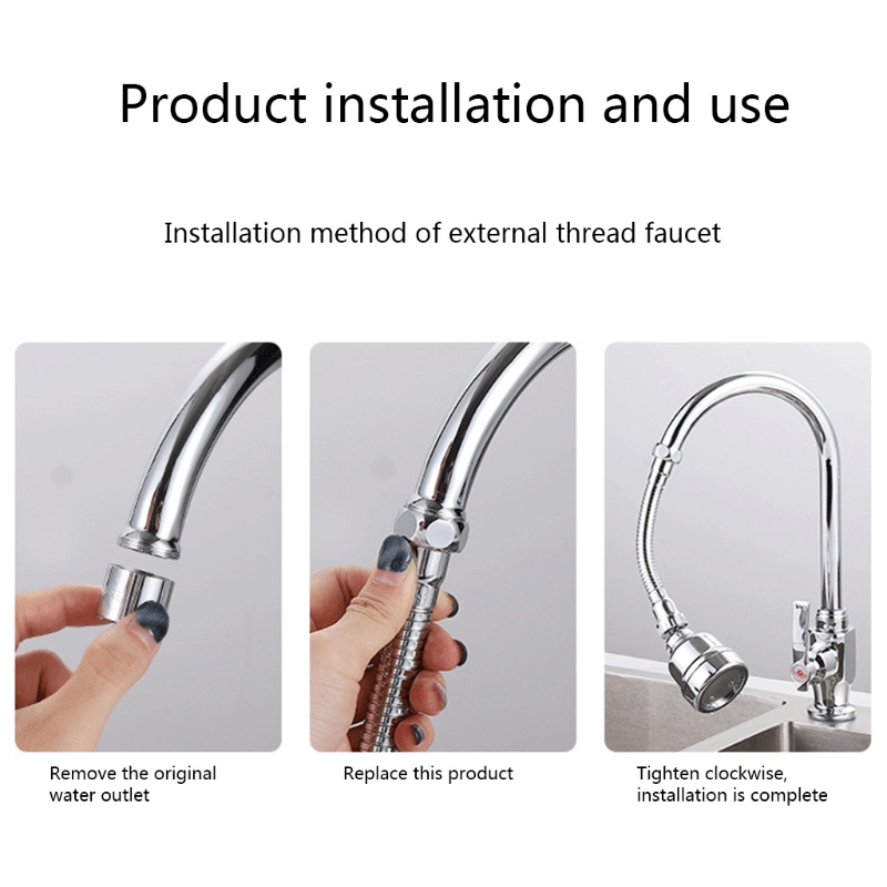 Đầu Vòi Tiết Kiệm Nước Xoay 360 Độ° Đầu Lọc Vòi Nước Dạng Xoay Tiện Dụng Chất Lượng Cao