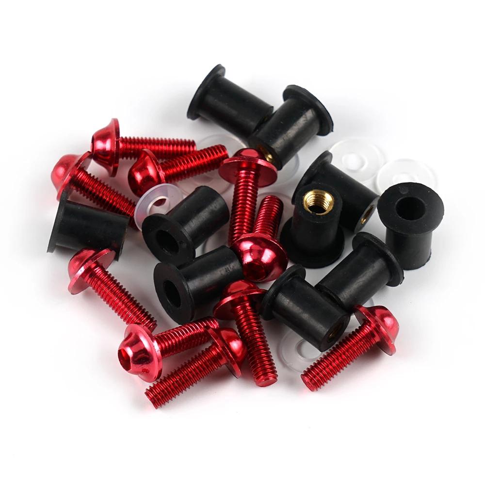 Ốc Vít Bằng Nhôm CNC Gắn Kính Chắn Gió Xe Máy Suzuki M5 M5X15Mm