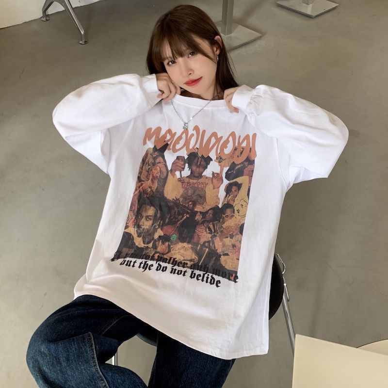 Áo Hoodie Dài Tay Dáng Rộng Thời Trang Hip Hop Mỹ 2022