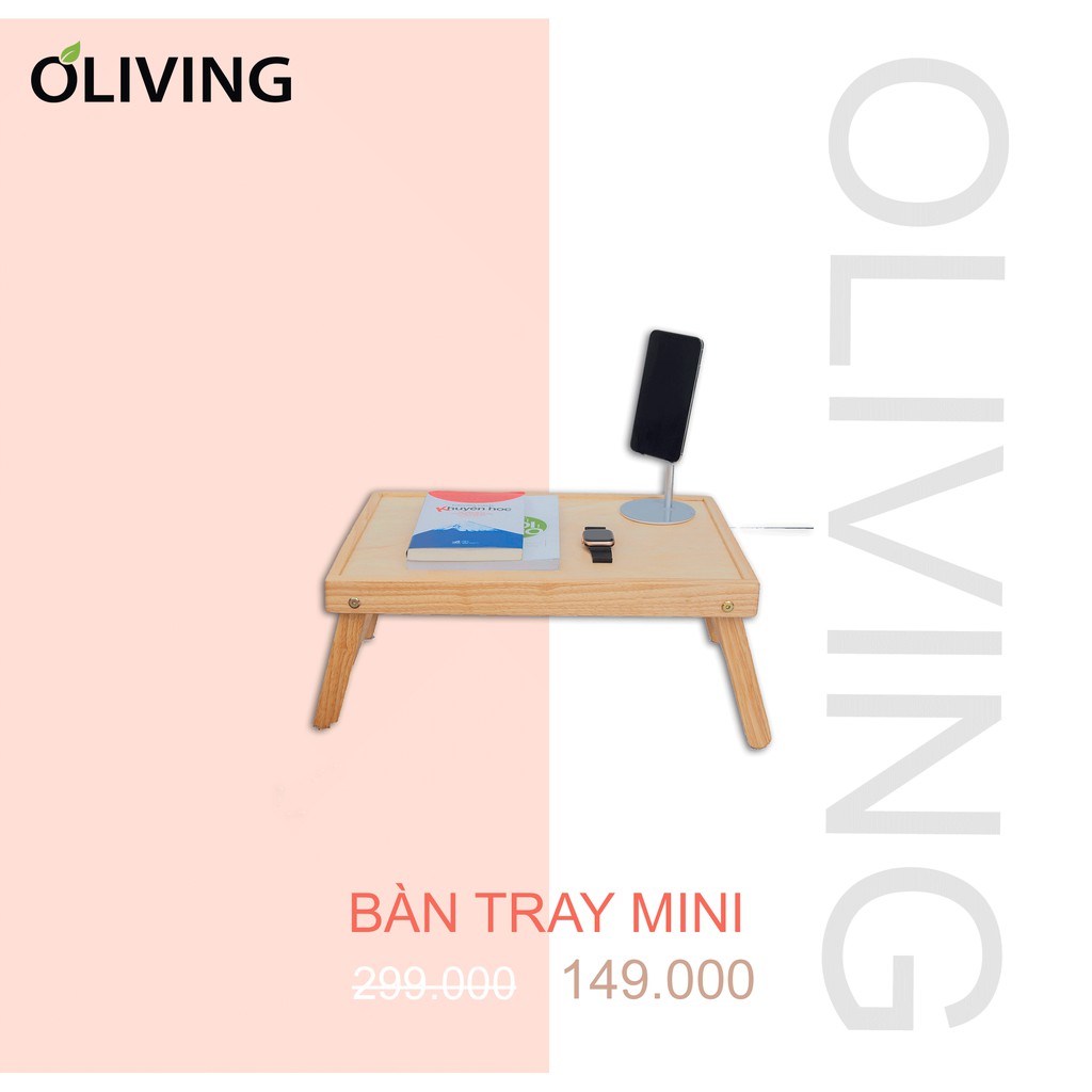 Bàn Ăn Mini Gỗ OLIVING Bed Tray Chân Gập Đa Năng Nội Thất Kiểu Hàn | BigBuy360 - bigbuy360.vn